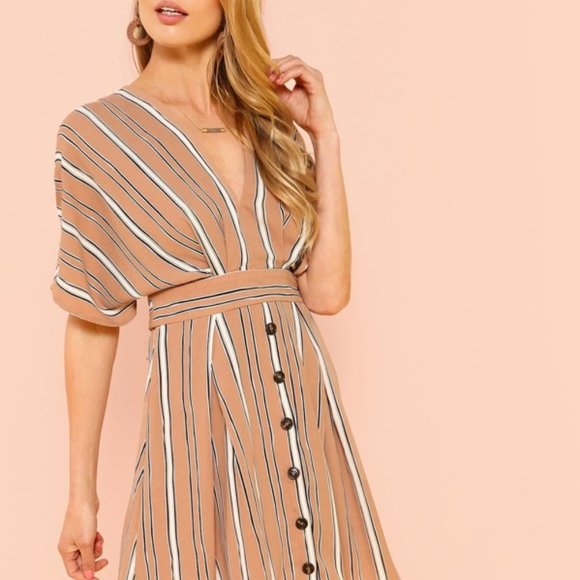 SHEIN Dresses & Skirts - Brown Striped Dress